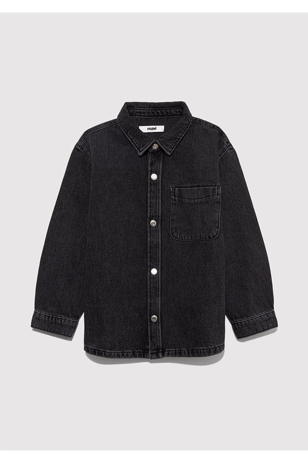 Mavi BOBBO 90lar Antrasit Denim Antrasit Erkek Çocuk Gömlek