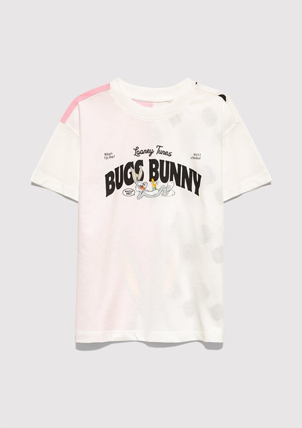 Mavi BUGS BUNNY BASKILI TİŞÖRT Kırık Beyaz Kırık Beyaz Kız Çocuk T-Shirt