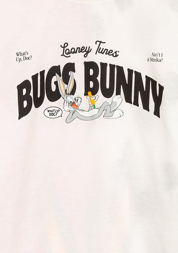 Mavi BUGS BUNNY BASKILI TİŞÖRT Kırık Beyaz Kırık Beyaz Kız Çocuk T-Shirt