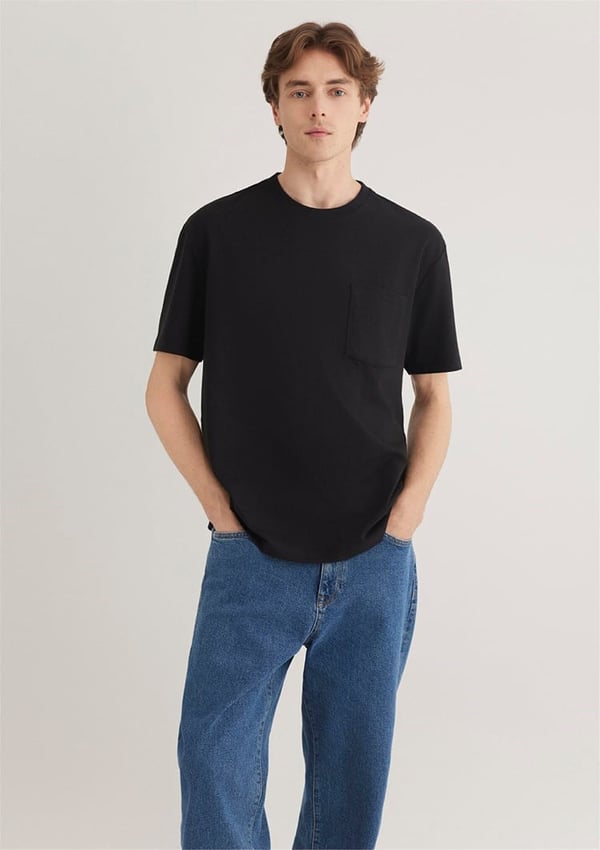 Mavi CEPLi TİŞÖRT Siyah Siyah Erkek T-Shirt