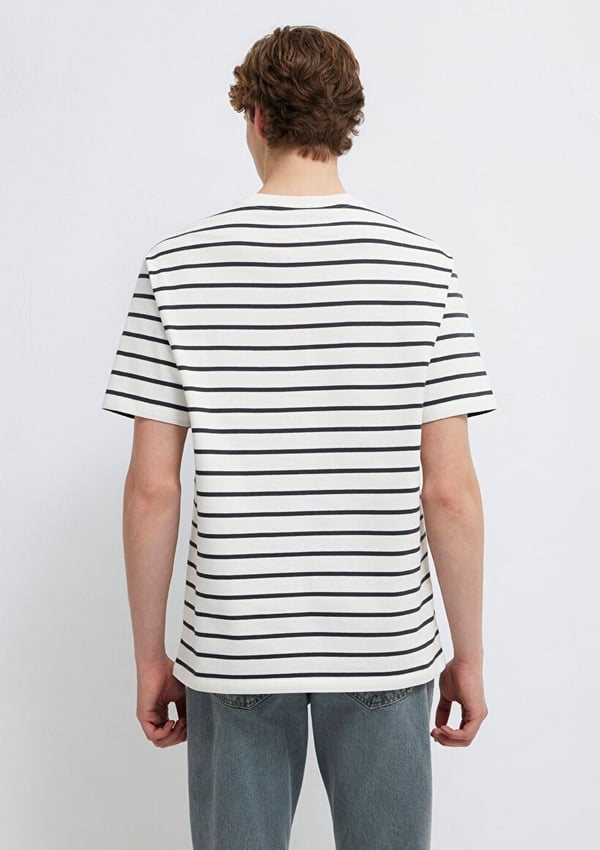 Mavi ÇİZGİLİ MAVİ LOGO TİŞÖRT Phantom Stripe Beyaz Erkek T-Shirt