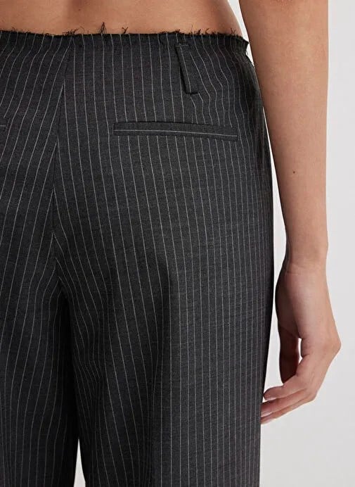 Mavi DOKUMA PANTOLON Antrasit Pin Stripe Antrasit Kadın Pantolon