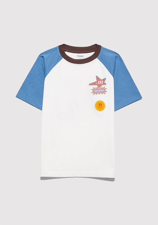 Mavi ENJOY THE LIFE BASKILI TİŞÖRT  Kırık Bey Beyaz Erkek Çocuk T-Shirt