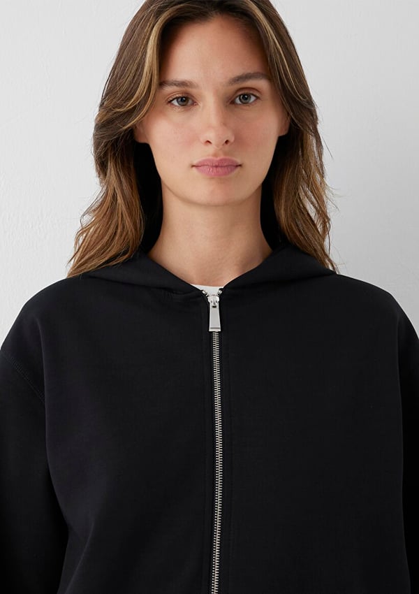 Mavi FERMUARLI BASIC SWEATSHIRT Siyah Siyah Kadın Sweatshirt