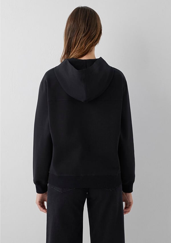 Mavi FERMUARLI BASIC SWEATSHIRT Siyah Siyah Kadın Sweatshirt