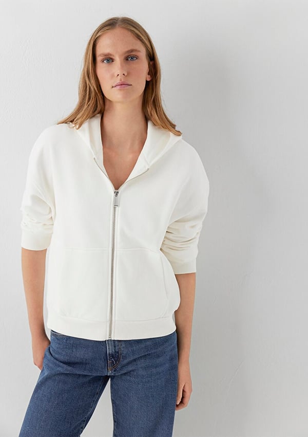 Mavi FERMUARLI BASIC SWEATSHIRT Toz Beyaz Kırık Beyaz Kadın Sweatshirt