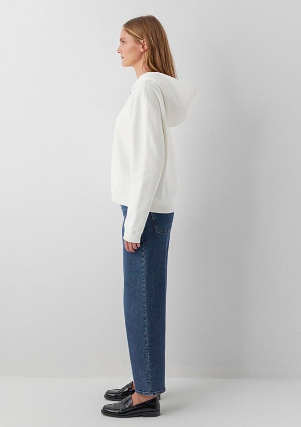Mavi FERMUARLI BASIC SWEATSHIRT Toz Beyaz Kırık Beyaz Kadın Sweatshirt