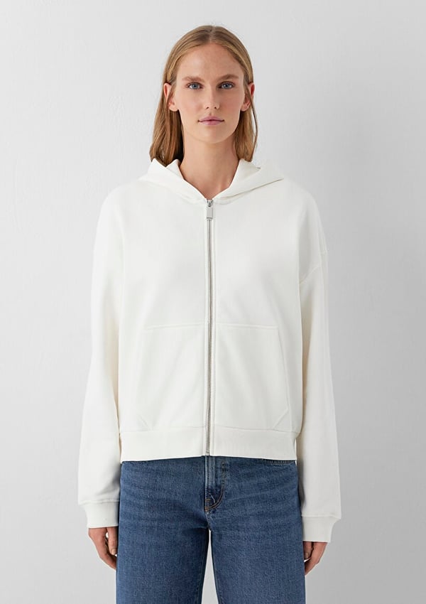 Mavi FERMUARLI BASIC SWEATSHIRT Toz Beyaz Kırık Beyaz Kadın Sweatshirt