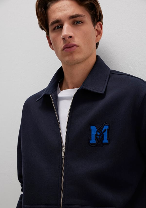 Mavi FERMUARLI CEPLİ SWEATSHIRT Gece Lacivert Lacivert Erkek Sweatshirt