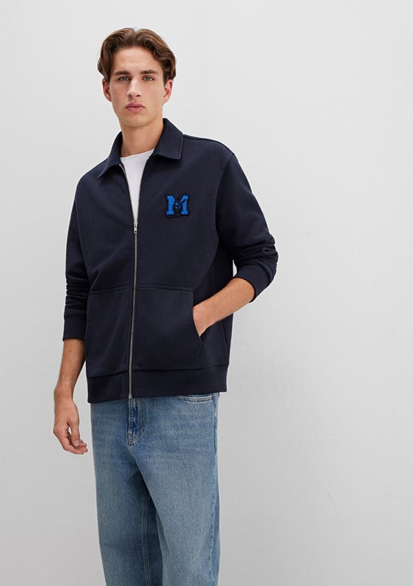 Mavi FERMUARLI CEPLİ SWEATSHIRT Gece Lacivert Lacivert Erkek Sweatshirt