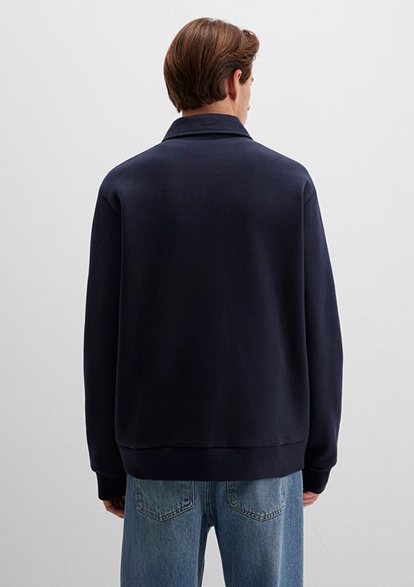 Mavi FERMUARLI CEPLİ SWEATSHIRT Gece Lacivert Lacivert Erkek Sweatshirt