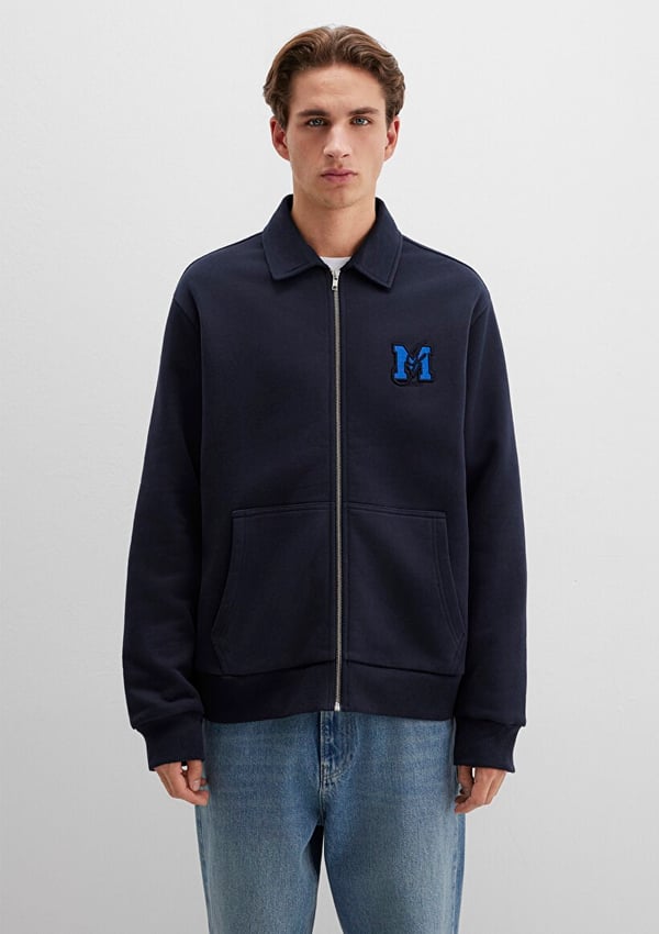 Mavi FERMUARLI CEPLİ SWEATSHIRT Gece Lacivert Lacivert Erkek Sweatshirt