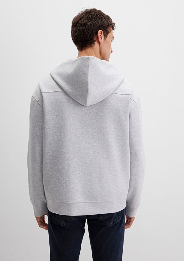 Mavi FERMUARLi KAPÜŞONLU SWEATSHiRT Gri Melan Gri Erkek Sweatshirt