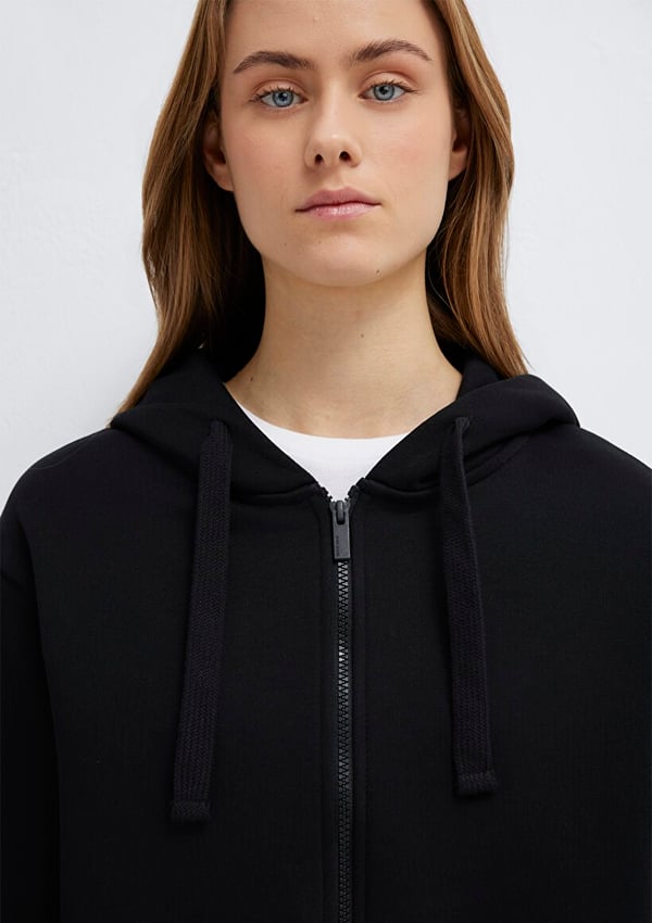 Mavi FERMUARLI SWEATSHIRT Siyah Siyah Kadın Sweatshirt