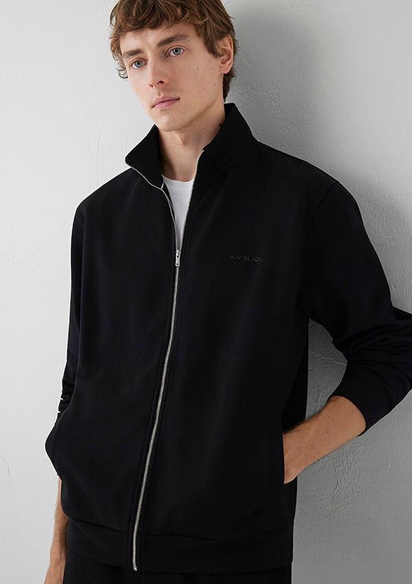 Mavi FULL ZIP SWEATSHIRT Siyah Siyah Erkek Sweatshirt