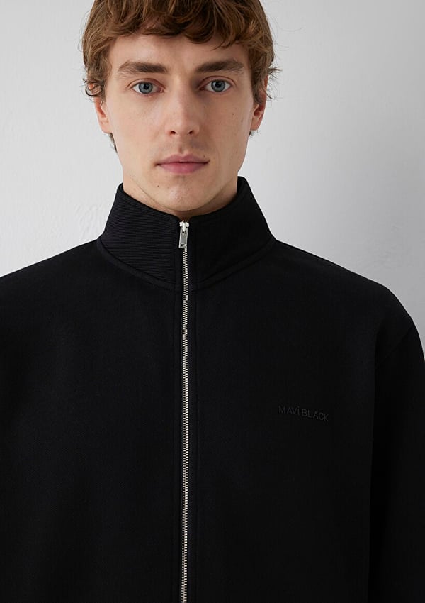 Mavi FULL ZIP SWEATSHIRT Siyah Siyah Erkek Sweatshirt