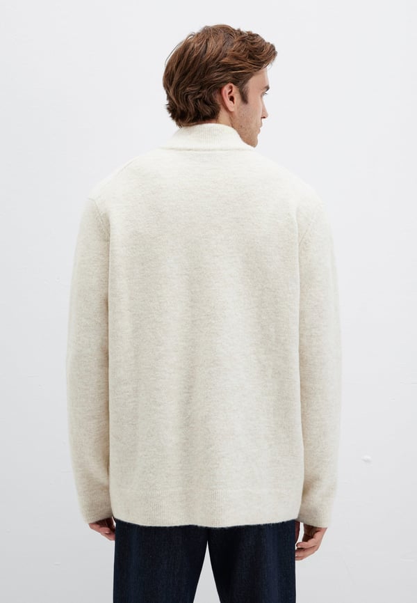 Mavi HALF ZiP KAZAK Beige Melange Bej Erkek Kazak