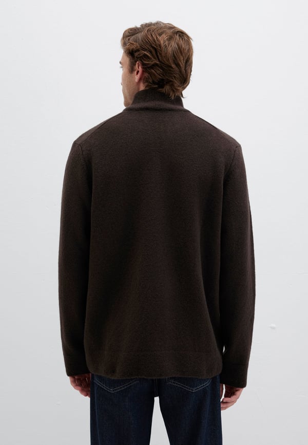 Mavi HALF ZiP KAZAK Ganache Kahverengi Erkek Kazak