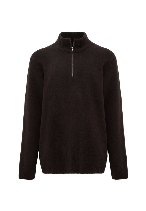 Mavi HALF ZiP KAZAK Ganache Kahverengi Erkek Kazak
