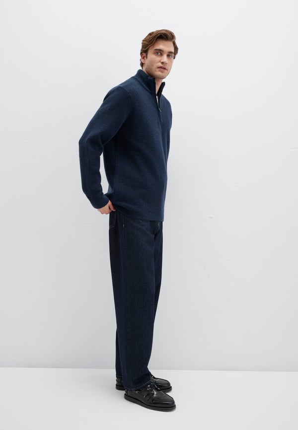 Mavi HALF ZiP KAZAK Gece Lacivert Lacivert Erkek Kazak