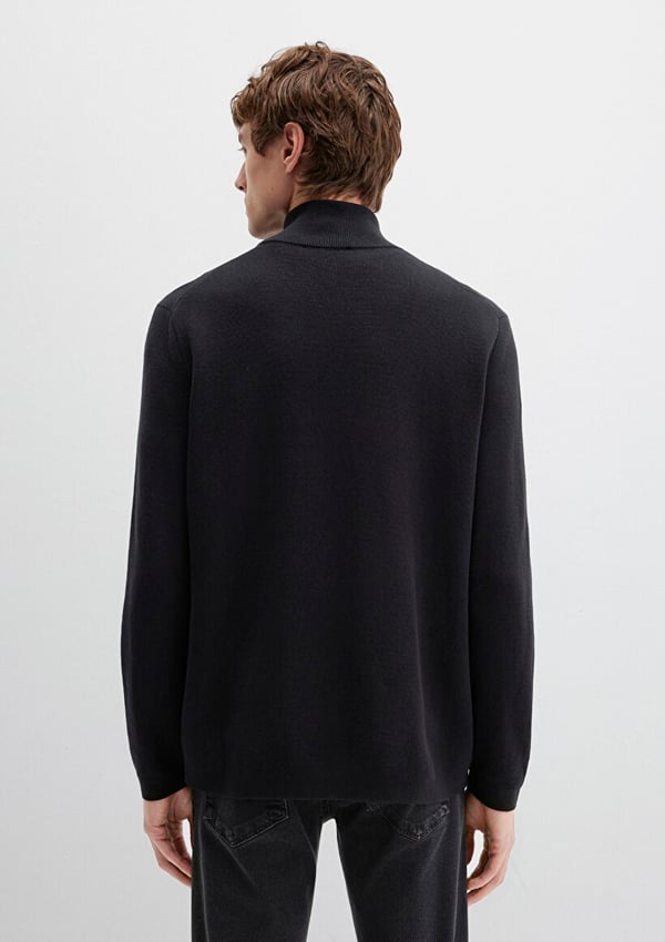 Mavi HALF ZiP KAZAK Siyah Siyah Erkek Kazak