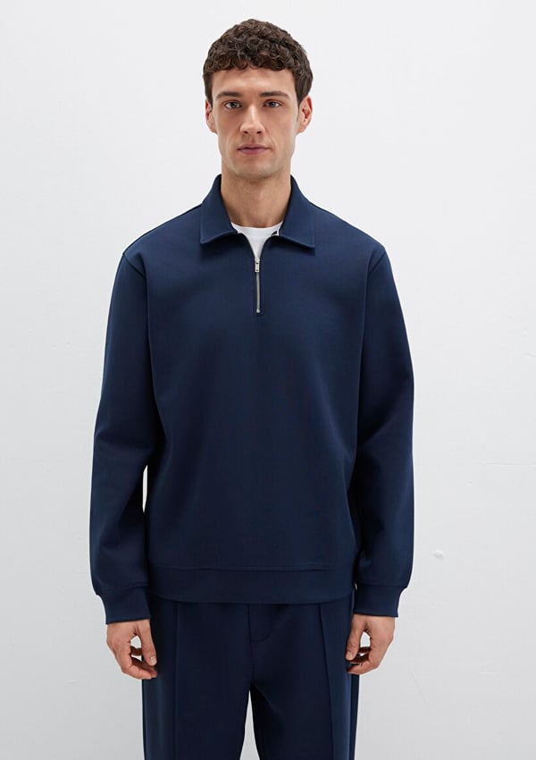 Mavi HALF ZiP SWEATSHiRT Safir Lacivert Lacivert Erkek Sweatshirt