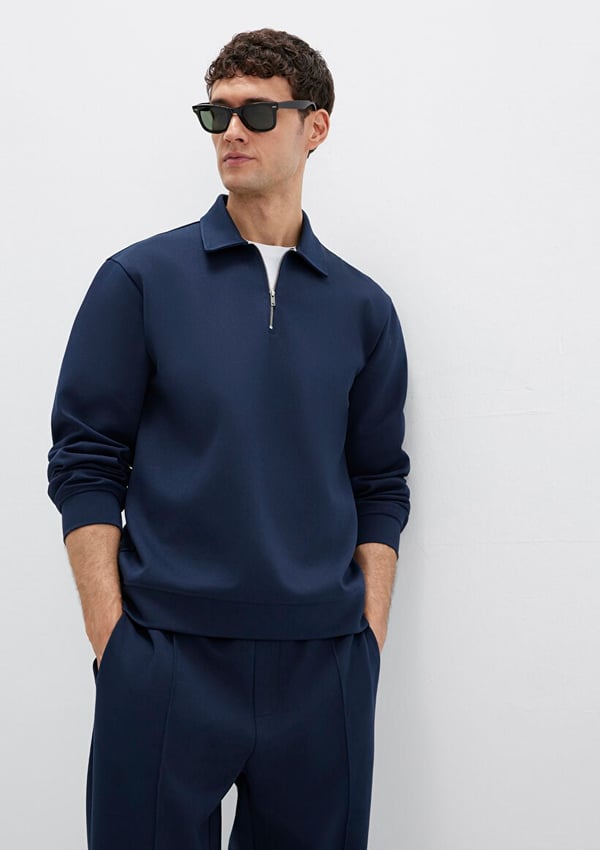 Mavi HALF ZiP SWEATSHiRT Safir Lacivert Lacivert Erkek Sweatshirt