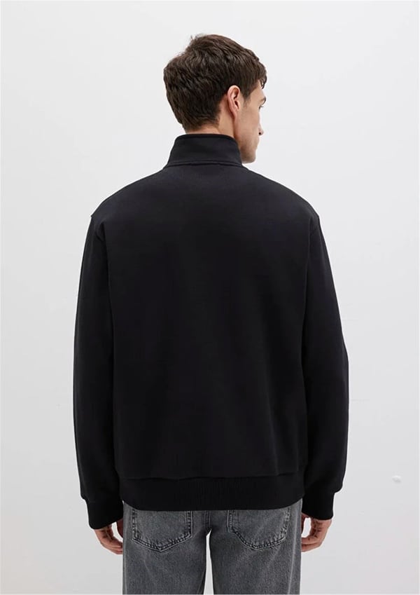 Mavi HALF ZiP SWEATSHiRT Siyah Siyah Erkek Sweatshirt
