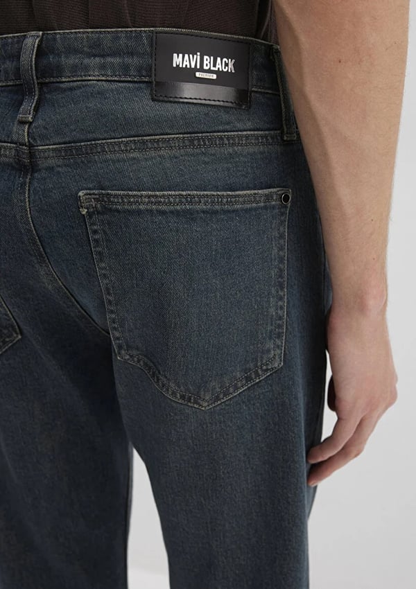 Mavi HUNTER Dark Brown Shaded Mavi Black Denim Erkek Kot Pantolon