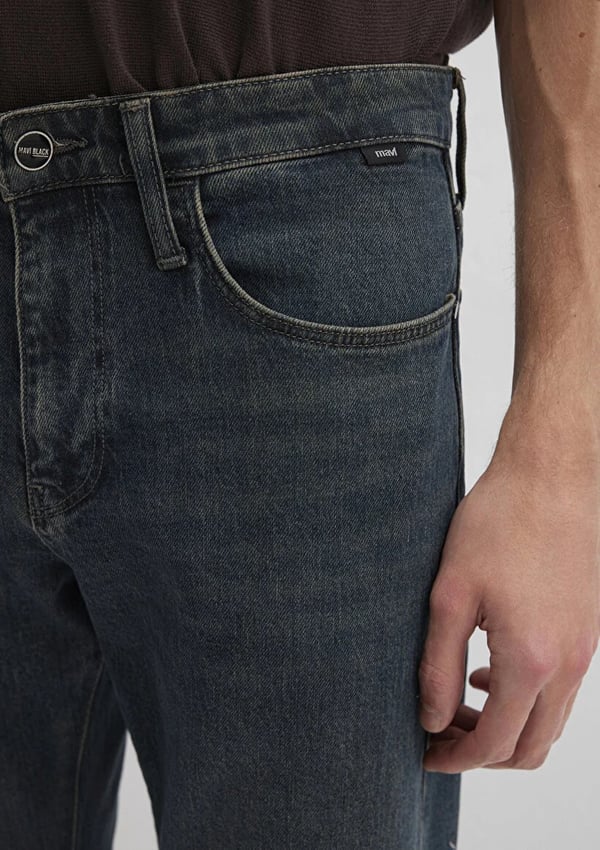 Mavi HUNTER Dark Brown Shaded Mavi Black Denim Erkek Kot Pantolon