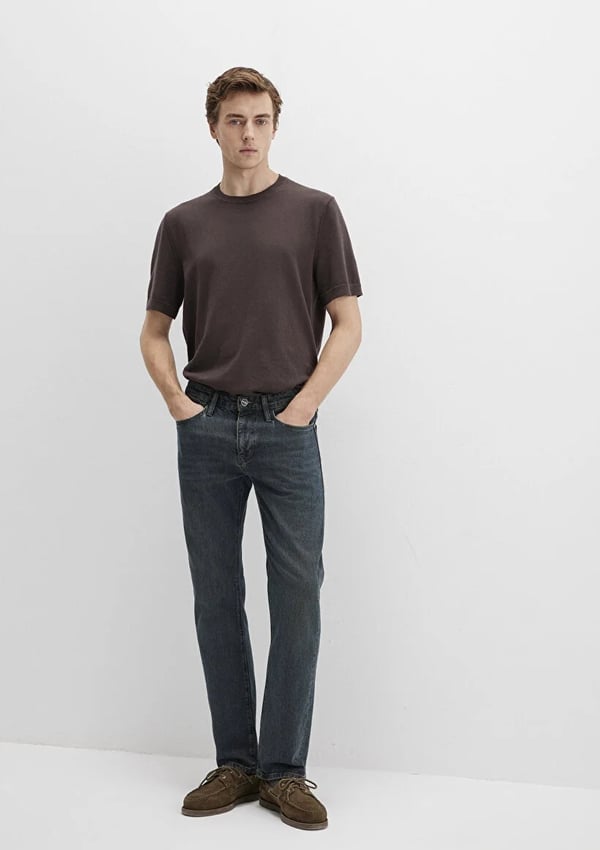 Mavi HUNTER Dark Brown Shaded Mavi Black Denim Erkek Kot Pantolon
