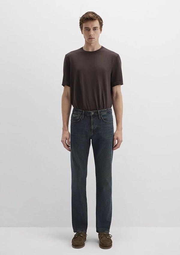 Mavi HUNTER Dark Brown Shaded Mavi Black Denim Erkek Kot Pantolon