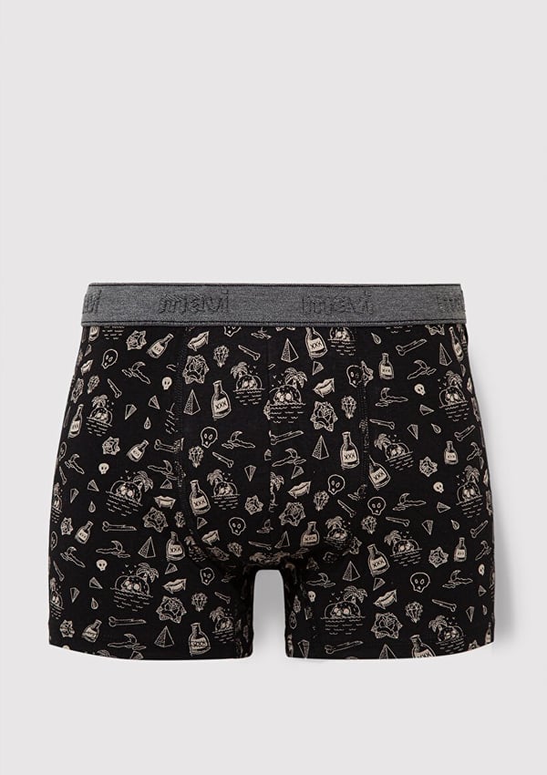Mavi iC CAMASiRi Siyah Siyah Erkek Boxer