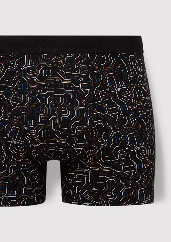 Mavi İÇ ÇAMAŞIRI Siyah Siyah Erkek Boxer