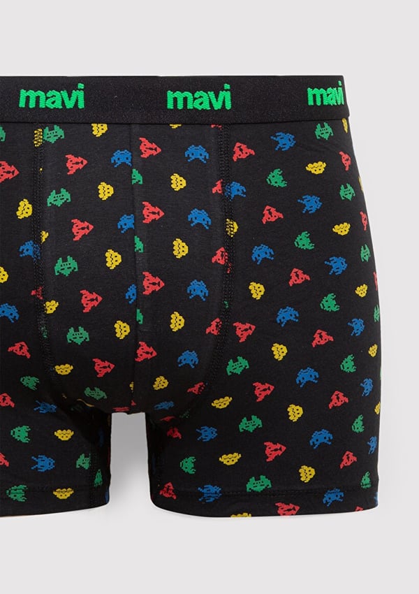 Mavi ic cAMASiRi Siyah Siyah Erkek Boxer