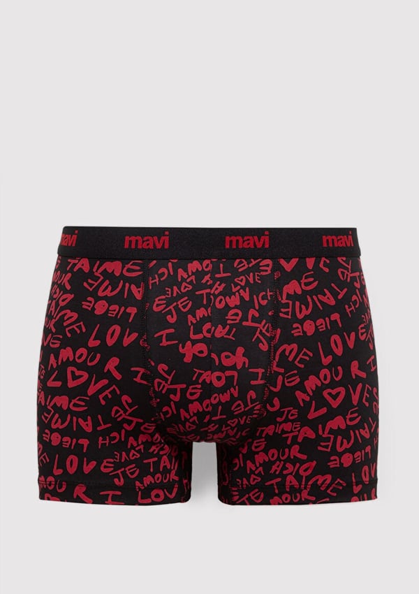 Mavi ic cAMASiRi Siyah Siyah Erkek Boxer