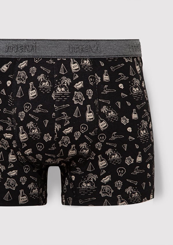 Mavi iC CAMASiRi Siyah Siyah Erkek Boxer