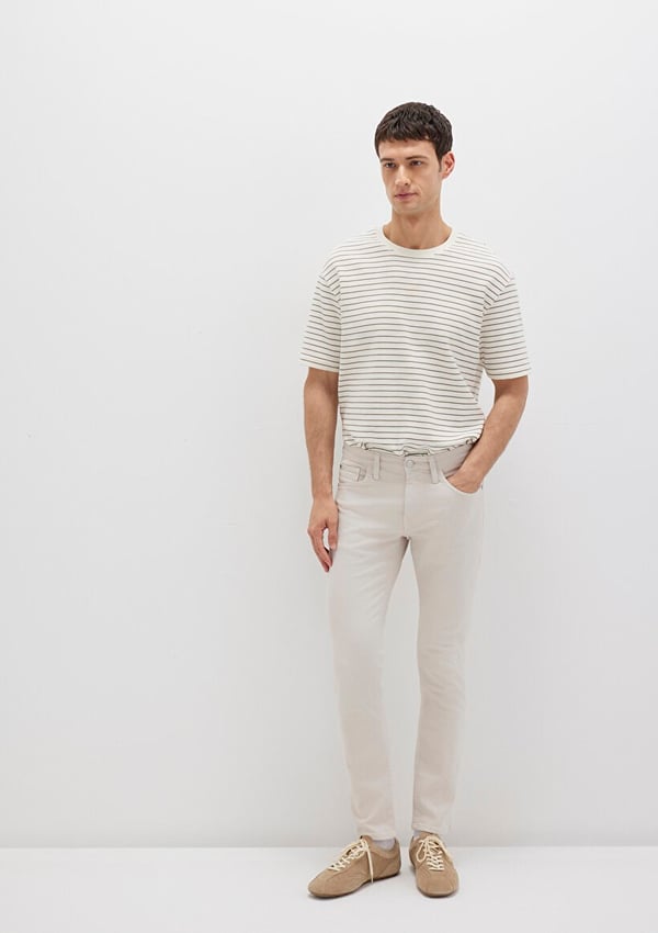 Mavi JAKE Ekru Comfort Bej Erkek Kot Pantolon
