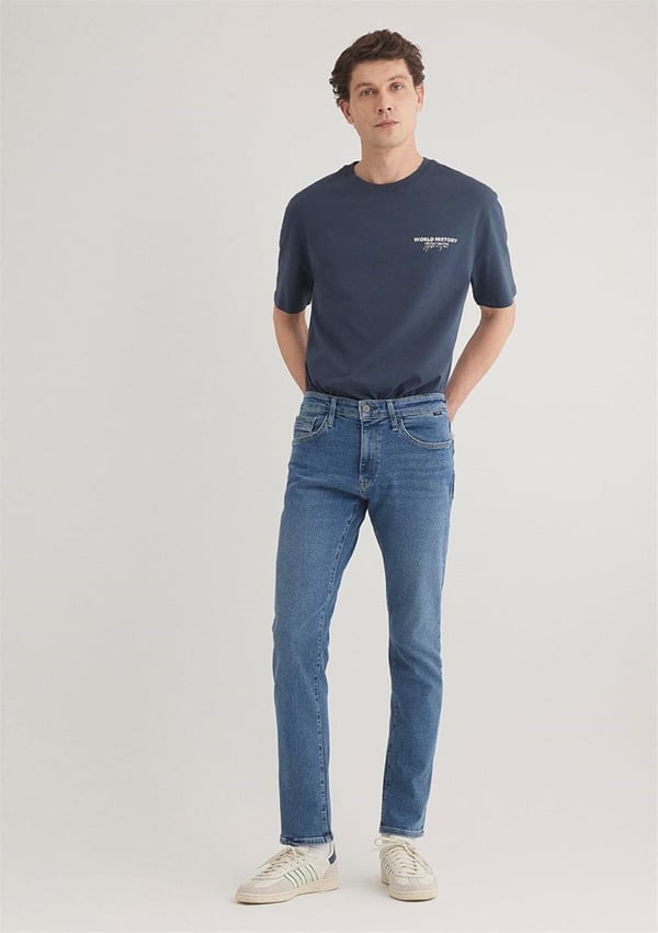 Mavi JAKE Indigo Blue Lux Black Denim Erkek Kot Pantolon