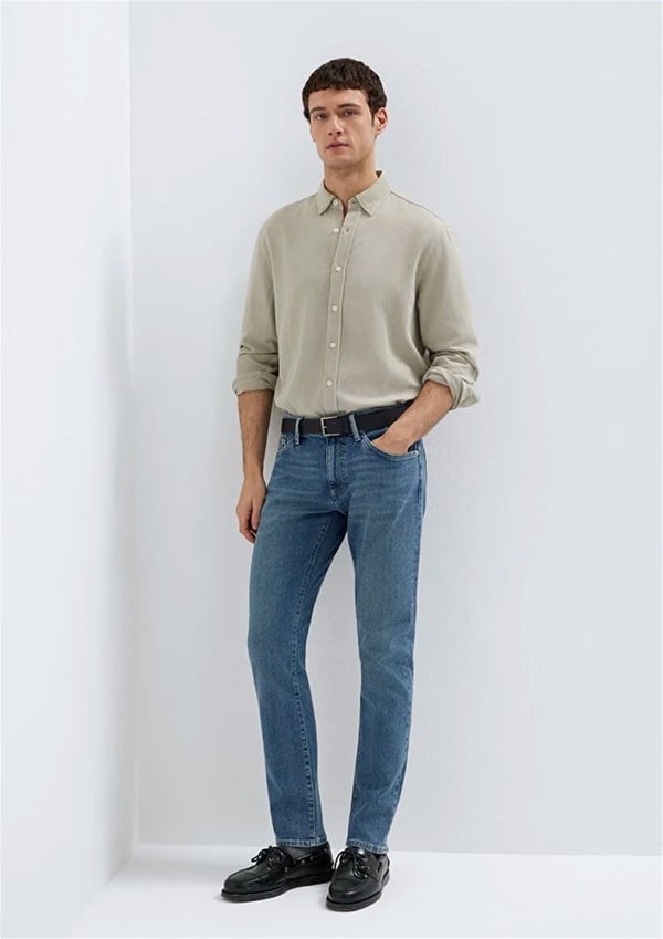 Mavi JAKE Mid Smokey Premium Blue Denim Erkek Kot Pantolon