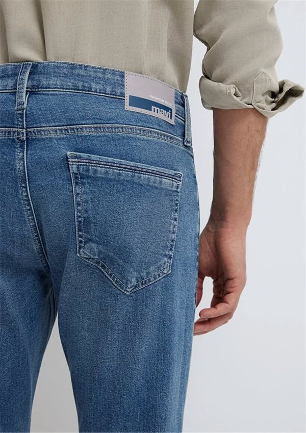 Mavi JAKE Mid Smokey Premium Blue Denim Erkek Kot Pantolon