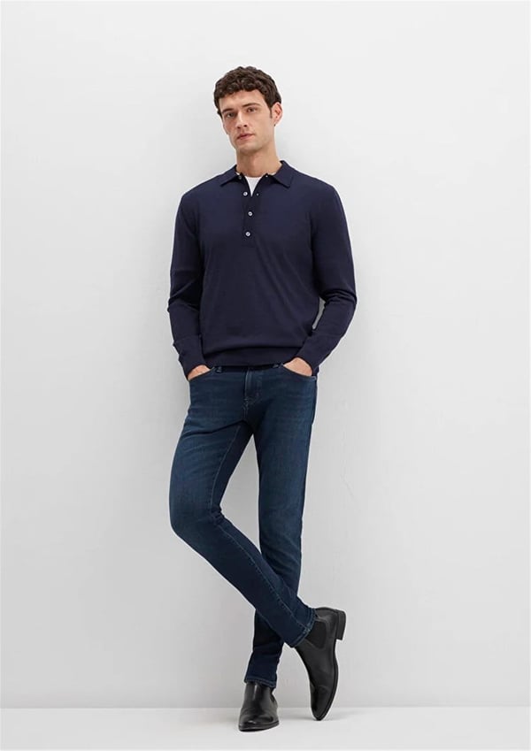 Mavi JAMES Lux Black Puslu Koyu Mavi Denim Erkek Kot Pantolon