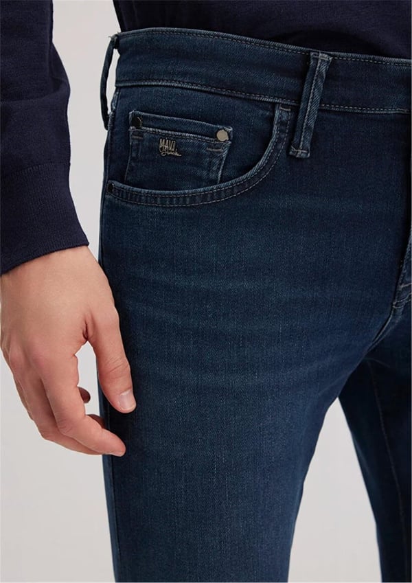 Mavi JAMES Lux Black Puslu Koyu Mavi Denim Erkek Kot Pantolon