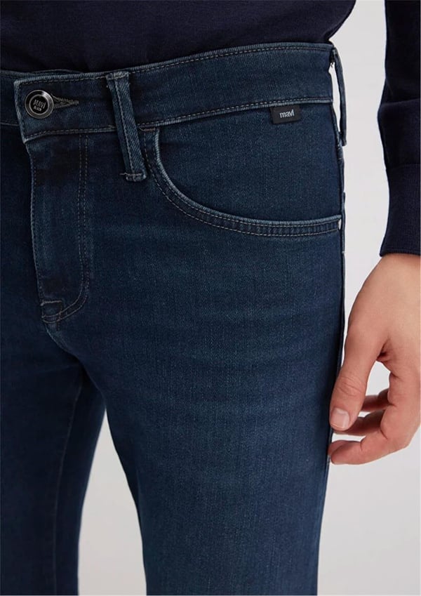 Mavi JAMES Lux Black Puslu Koyu Mavi Denim Erkek Kot Pantolon