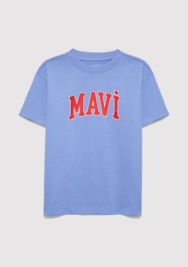 Mavi JENERİK MAVI LOGO BASKILI TİŞÖRT Persian Lila Kız Çocuk T-Shirt