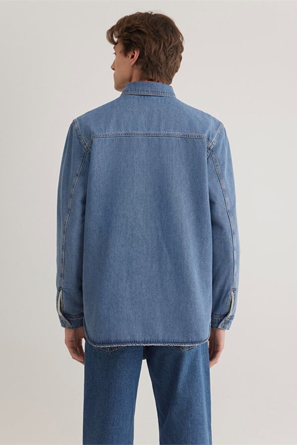 Mavi JEREMY Mid Blue Sherpa Classic Denim Denim Erkek Gömlek