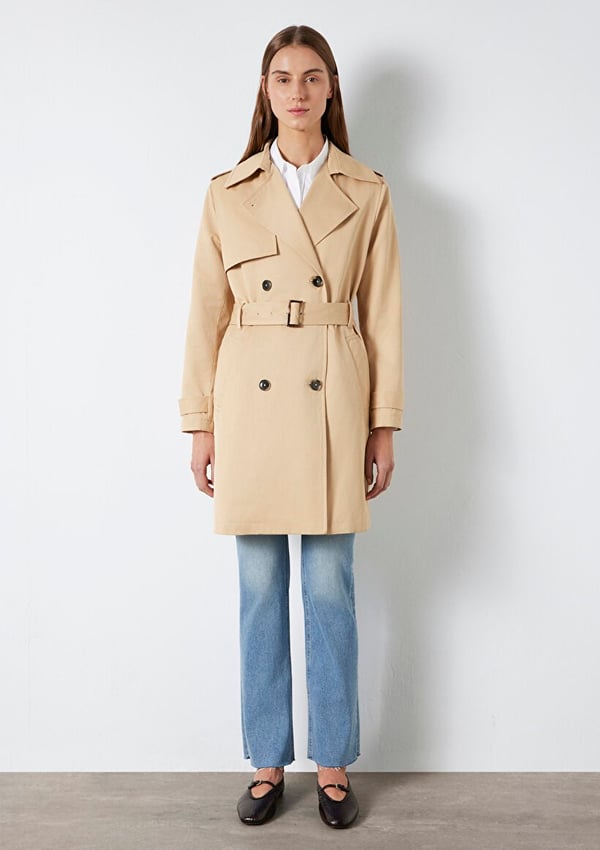 Mavi KADIN TRENCHCOAT Curd and Whey Bej Kadın Trençkot