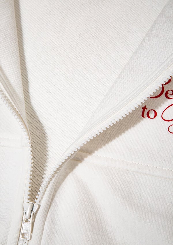 Mavi KALP BASKILI FULL ZIP SWEATSHIRT Kırık B Beyaz Kız Çocuk Sweatshirt