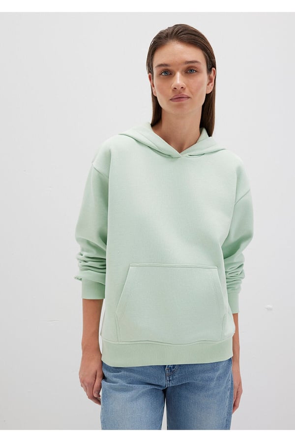 Mavi KAPiSONLU SWEATSHiRT Celadon Turkuaz Kadın Sweatshirt