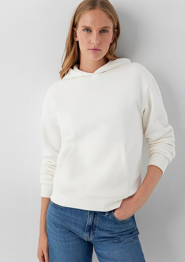 Mavi KAPİŞONLU SWEATSHIRT Hindistan Cevizi Kırık Beyaz Kadın Sweatshirt